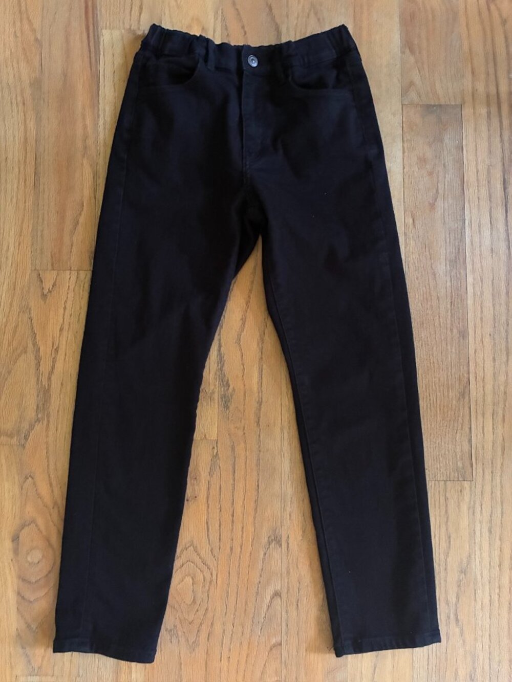Uniqlo Kids Black Stretch Slim Straight Pants Size 140 (~U.S. 10)